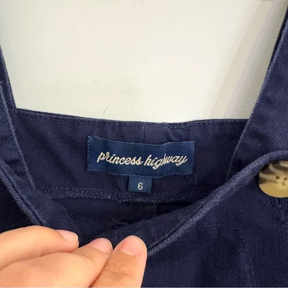 ModCloth Princess Highway Enid Floral Embroidered Pinny Overall Dress Size 6 - Picture 7 of 8